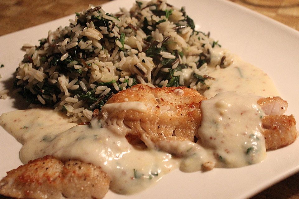 Kabeljau mit Dijonsenf - Sauce Kabeljau mit Dijonsenf - Sauce