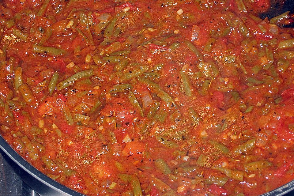 Sugo de Pomodori con i fagiolini