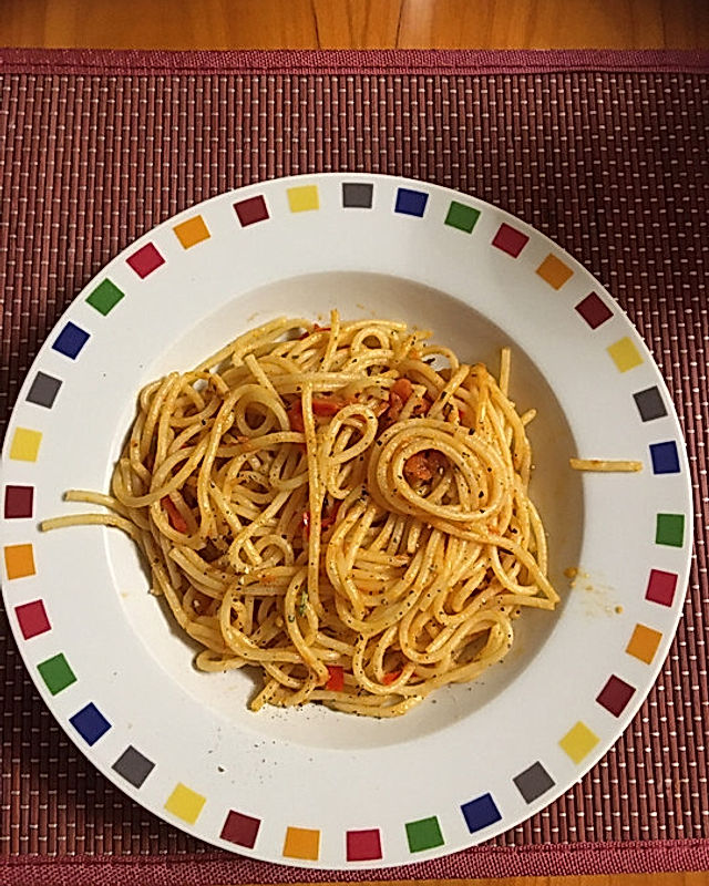 Scharfe Tomaten - Spaghetti