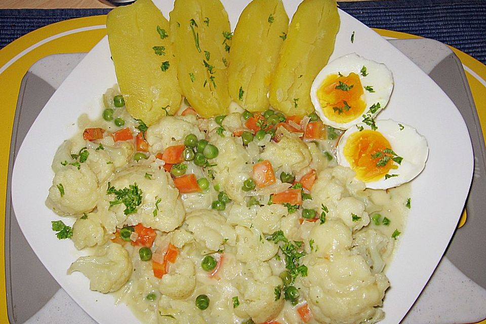 Blumenkohl-Eier-Ragout