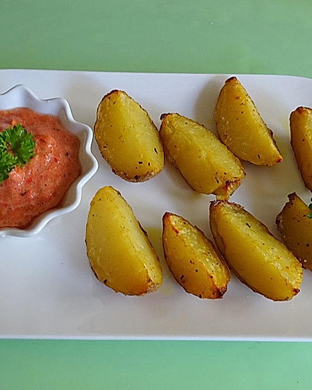 Röstkartoffeln mit Salsa - Dipp