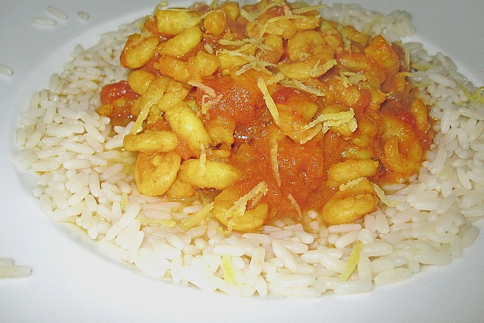 Garnelen - Curry mit vielen exotischen Gewürzen