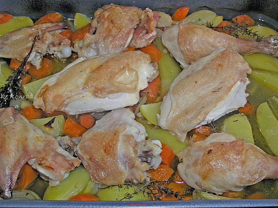 Hähnchen auf Gemüsebett von kuschel1972| Chefkoch