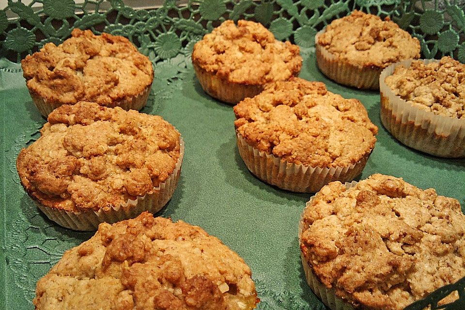 Apfel – Streusel – Muffins a la Feuermohn