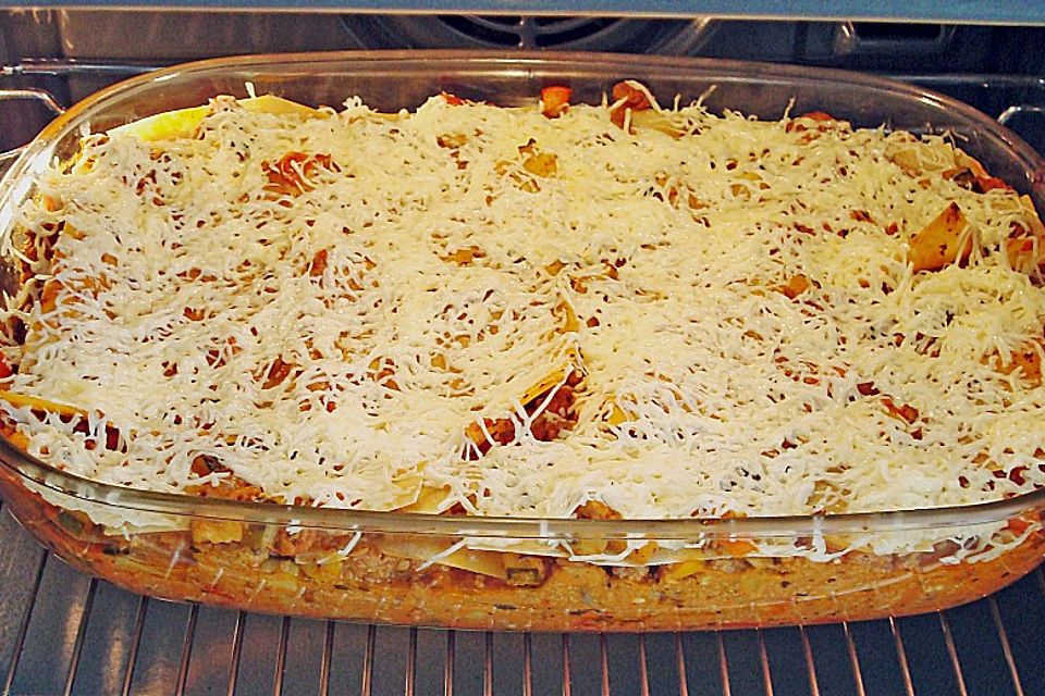 Gemüse - Fleisch - Lasagne