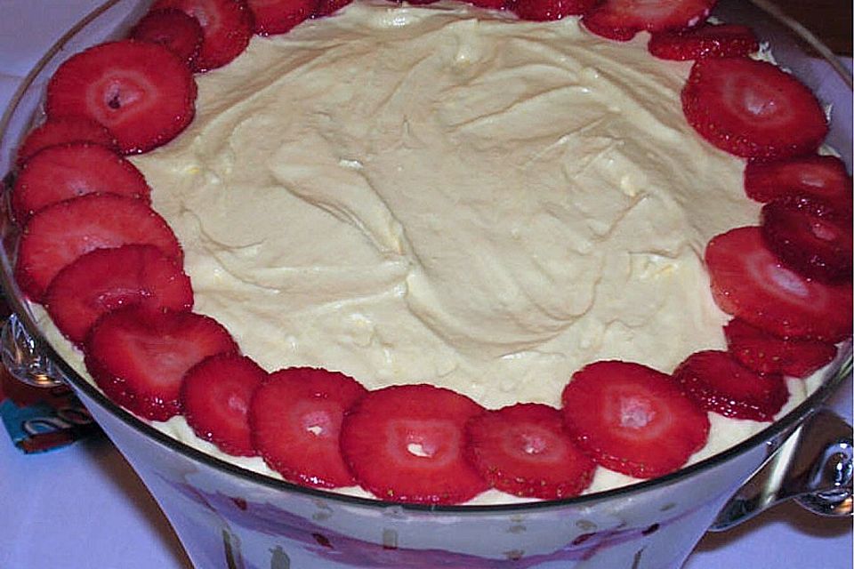 Erdbeeren mit Eierlikör - Creme