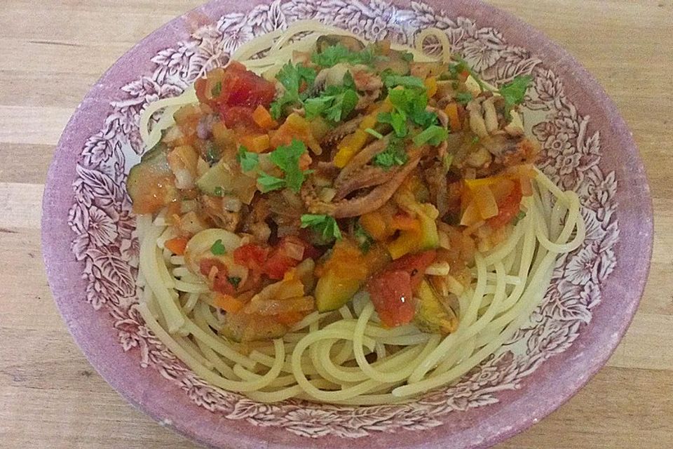 Spaghetti mit Meeresfrüchten