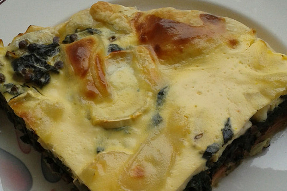 Linsen - Spinat - Quiche