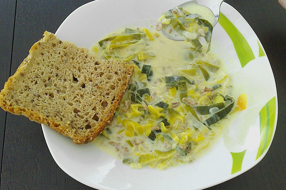 Käse-Lauch-Suppe