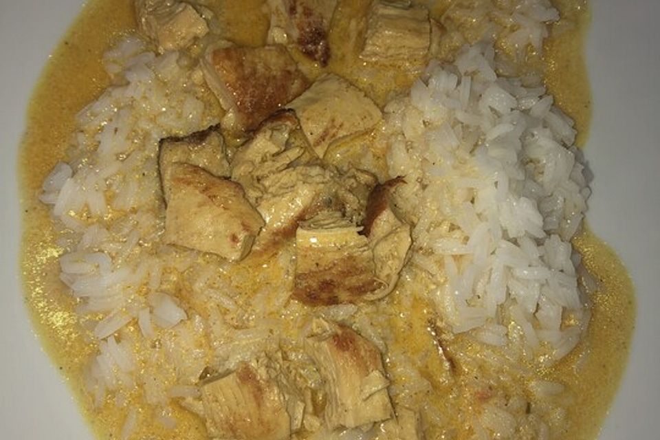 Hühnchencurry mit Reis