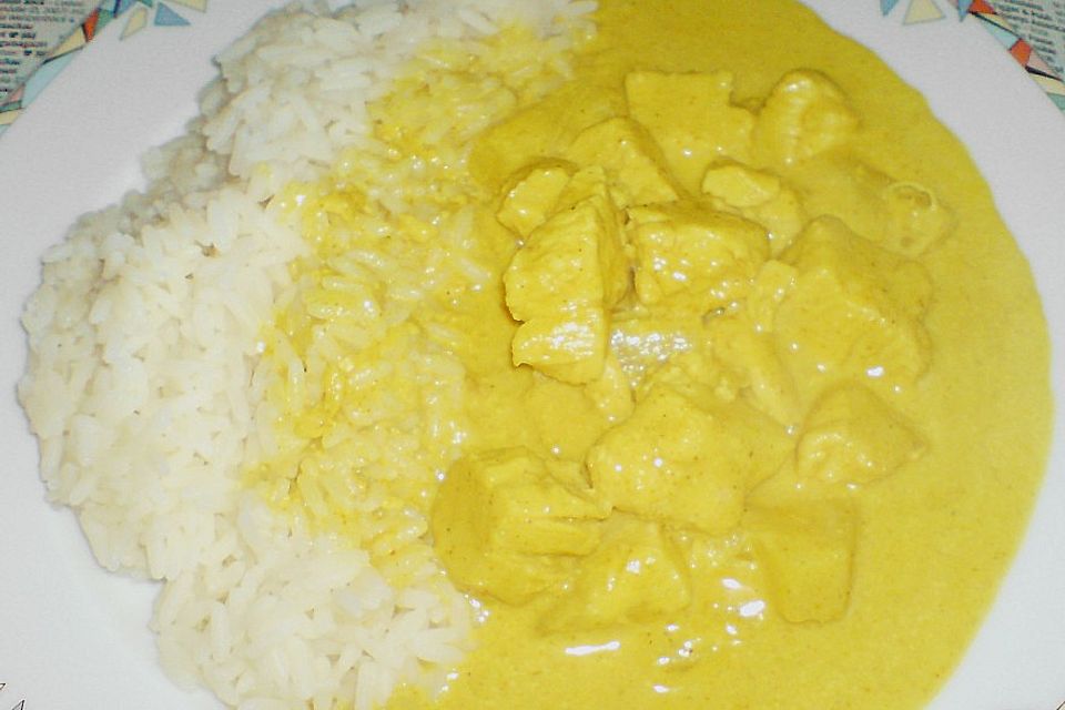 Hühnchencurry mit Reis