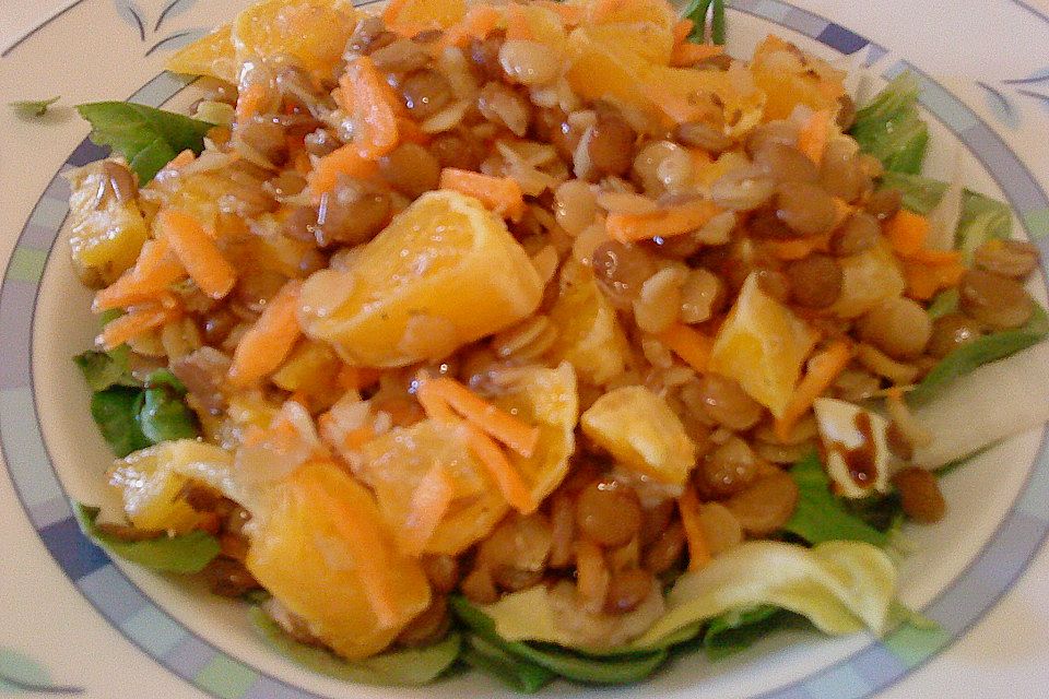 Linsen - Orangen - Salat