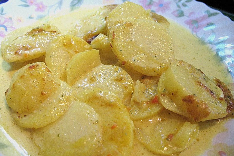 Kartoffeln in Rahmsauce