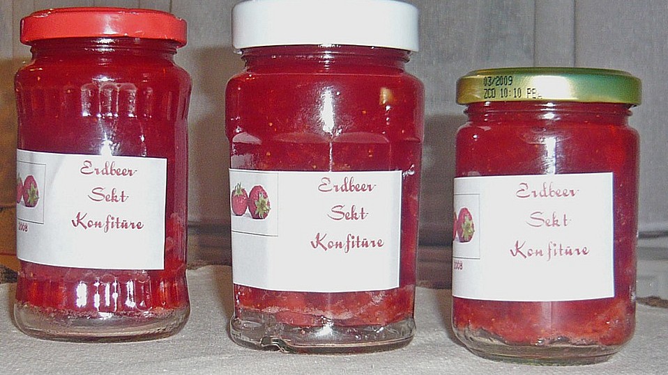 Erdbeer-Sekt-Marmelade von Mic Erdbeer-Sekt-Marmelade von Mic