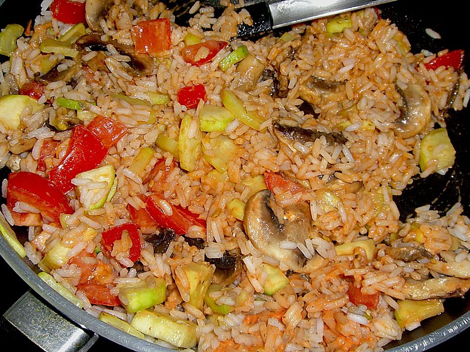 Zucchini - Reis - Pfanne von feuermohn | Chefkoch