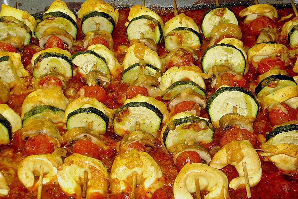 Tortellinispieße überbacken Tortellinispieße überbacken