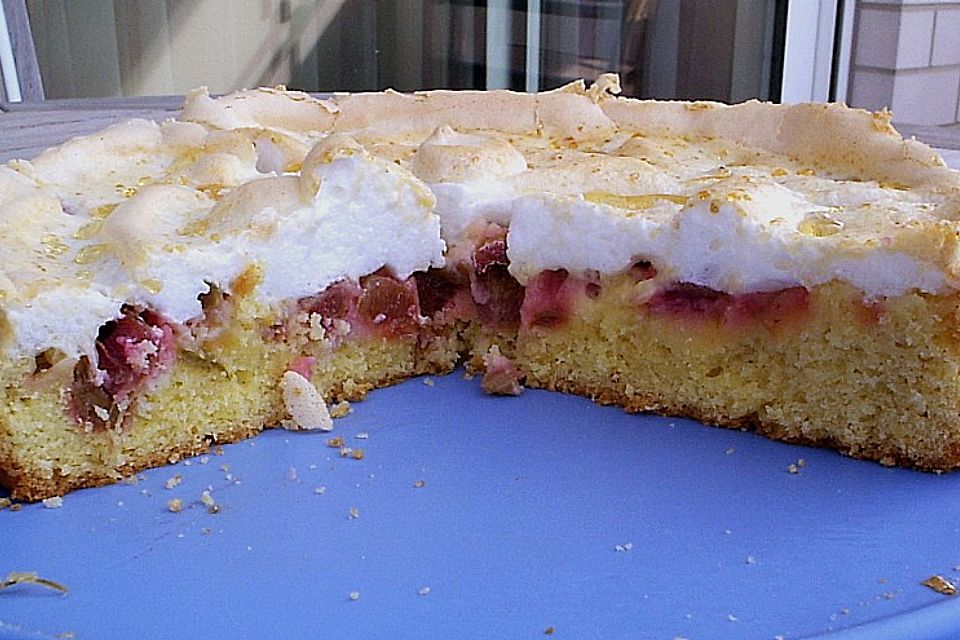 Rhabarber - Baiser - Torte