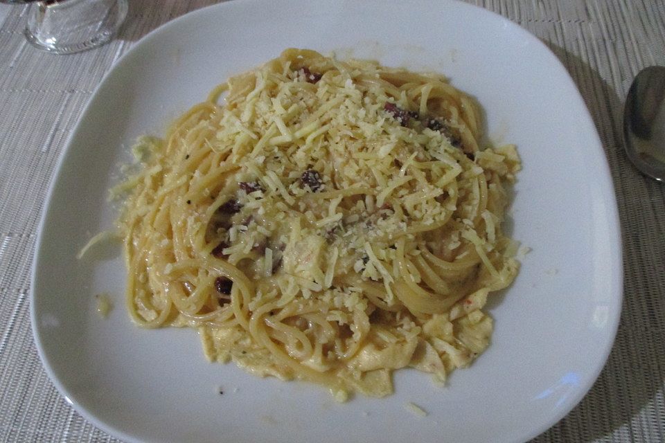 Spaghetti Carbonara, mal ohne Sahne