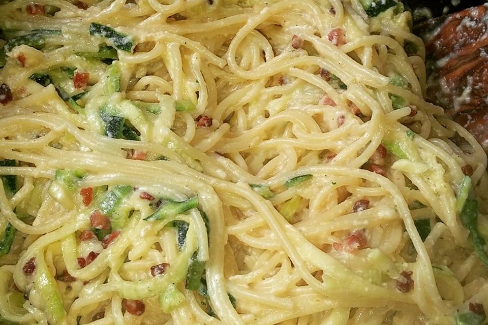 Spaghetti Carbonara, mal ohne Sahne