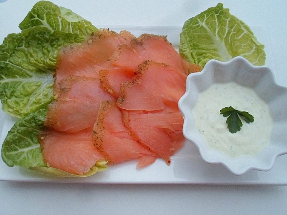 Kalte Sauce zu Graved Lachs auf Salat von verabella| Chefkoch