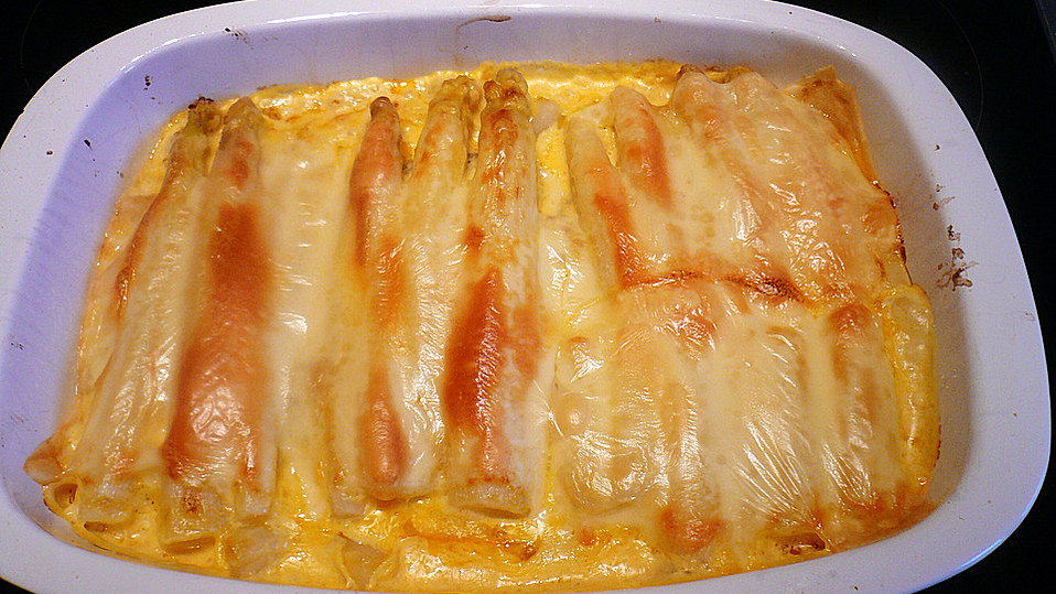 Schnitzel mit Spargel und Käse überbacken von Schnuti73 Schnitzel mit Spargel und Käse überbacken von Schnuti73