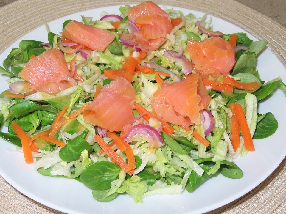 Salat mit Räucherlachs von markus96| Chefkoch