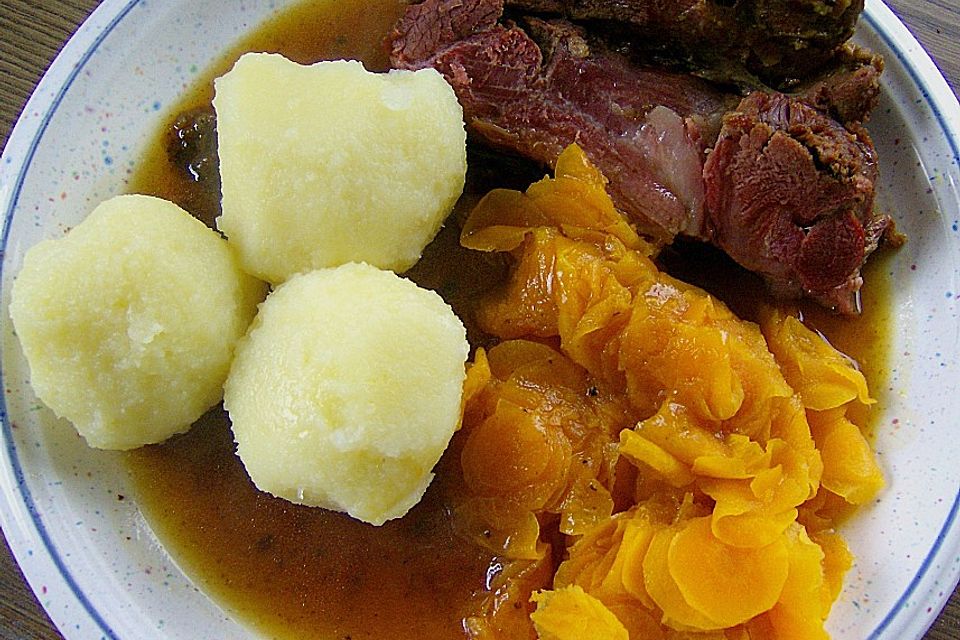 Wildschweinbraten, gepökelt