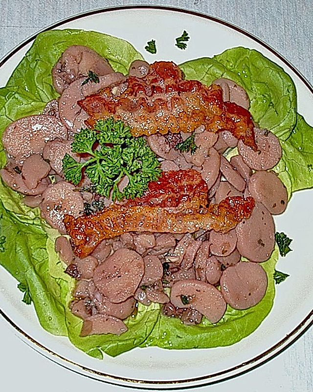 Kartoffelsalat mit Rotwein - Dressing