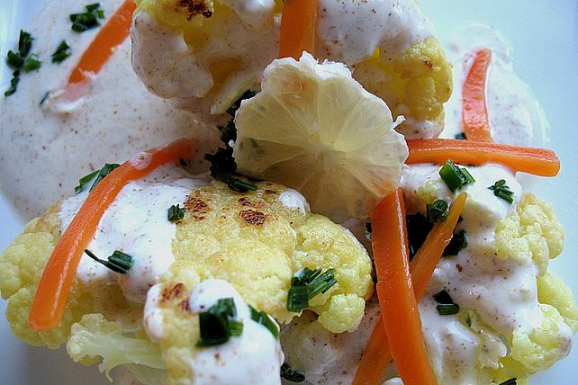 Blumenkohl mit Joghurtsoße und Garam Masala von kleineSchildy| Chefkoch