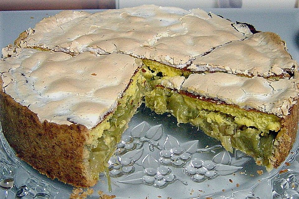 Rhabarber - Kuchen mit Baiser