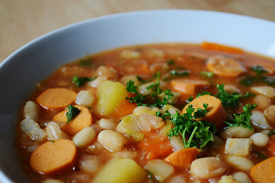 Serbische Bohnensuppe