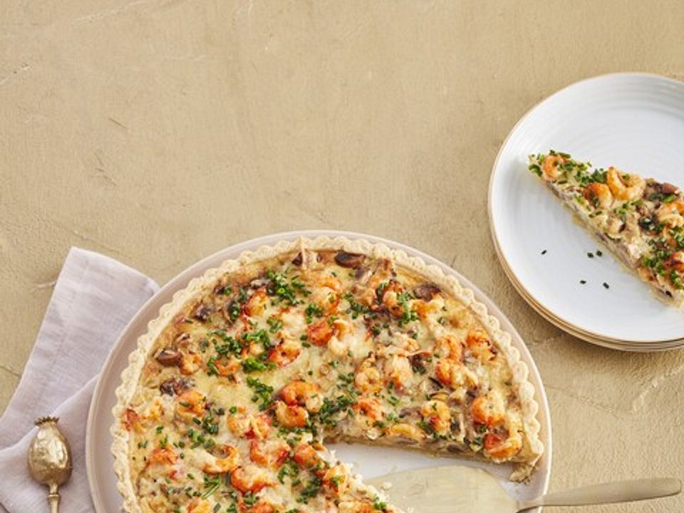 Quiche mit Flusskrebsschwänzen und frischen Champignons von FADI| Chefkoch