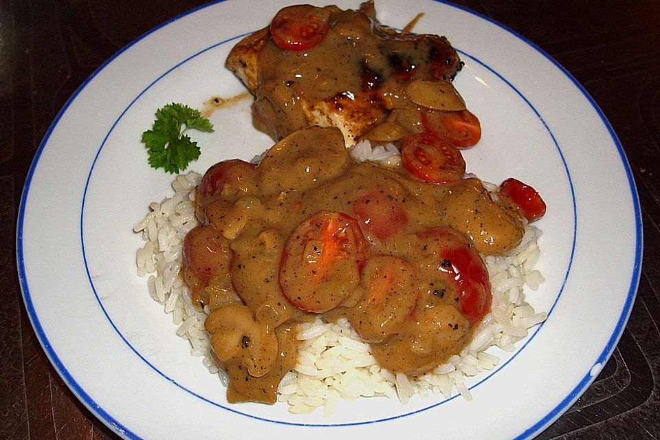 Zitronenschnitzel mit Champignons