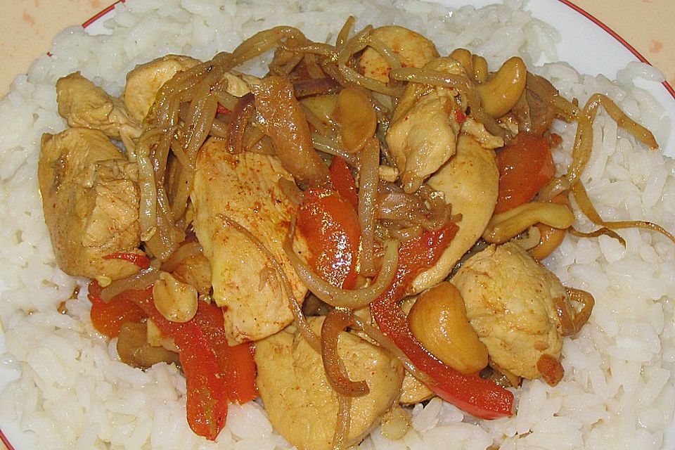 Feuriges Paprika - Cashew - Huhn