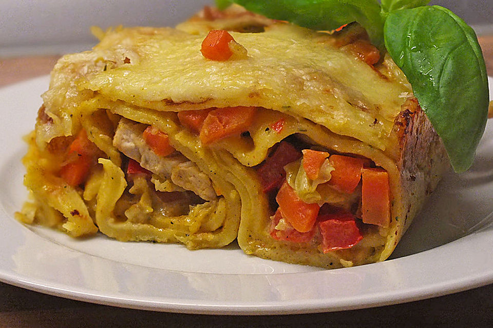 Überbackener Gemüse-Pfannkuchen