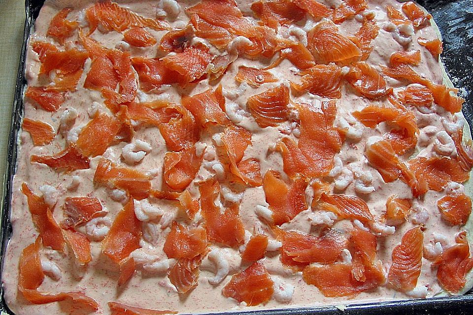 Lachs - Paprika - Pizza