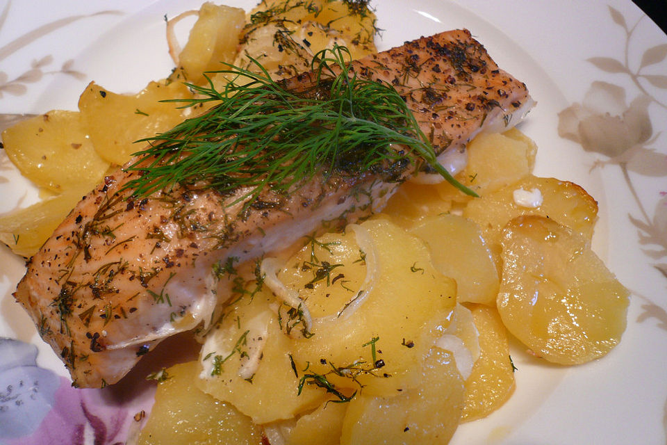 Kartoffel - Lachs - Gratin