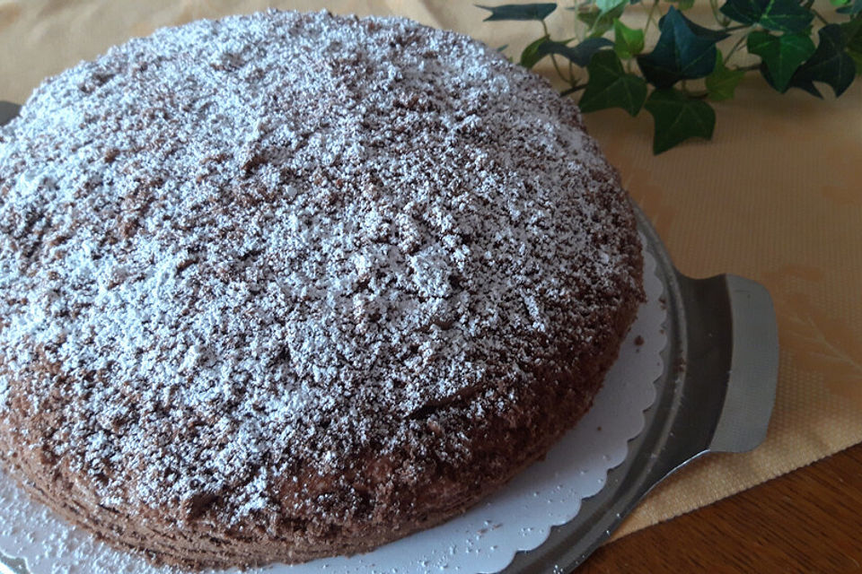 Bananen - Krümel - Torte, auch Maulwurftorte genannt