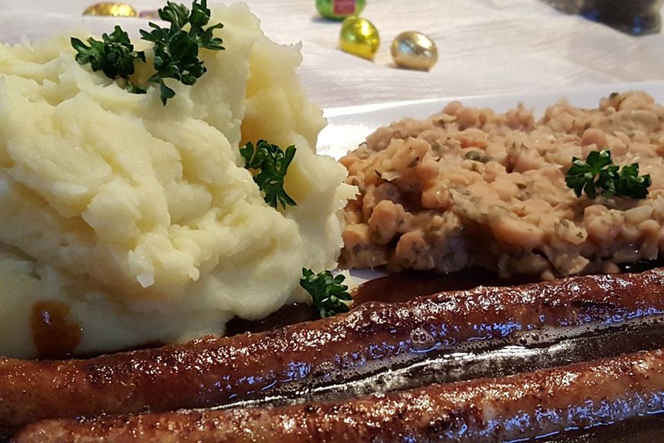 Bohnen in weißer Sauce