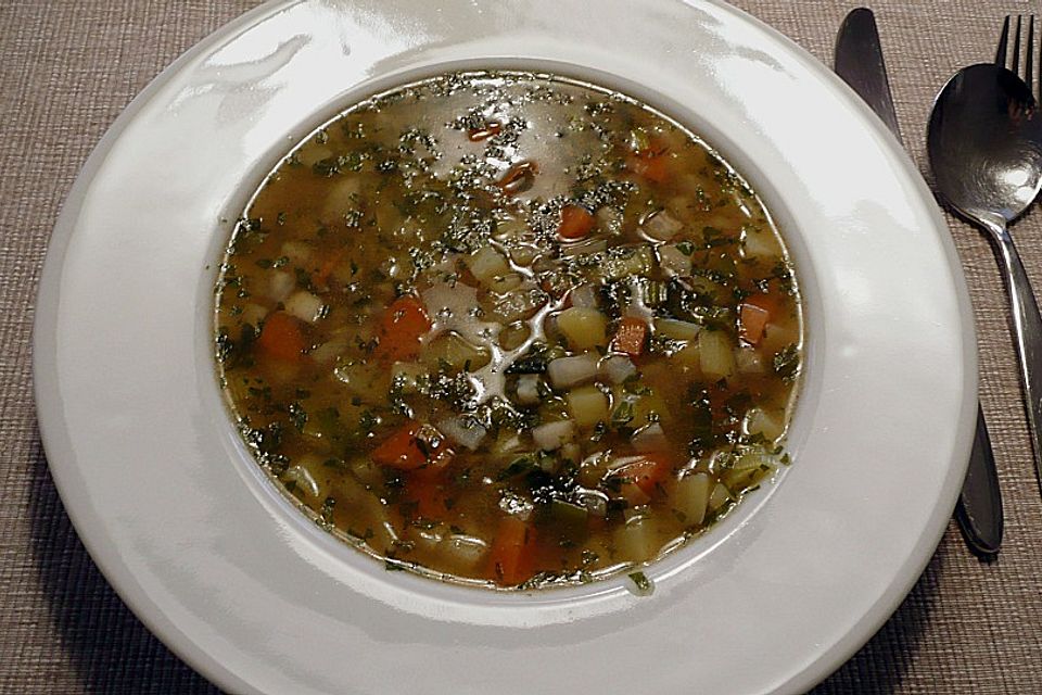 Schnelle Gemüsesuppe