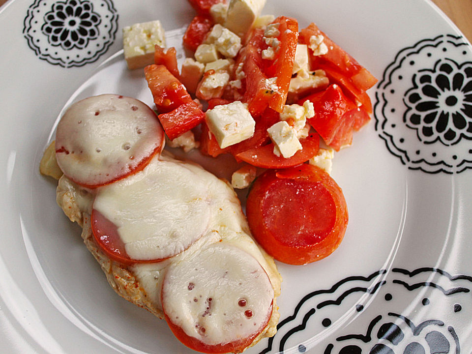 Hähnchenbrust mit Mozzarella überbacken von richard52511 | Chefkoch