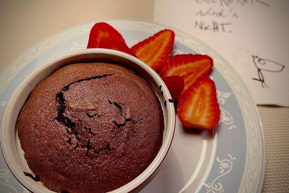 Schokoladenkuchen mit flüssigem Kern à la Italia