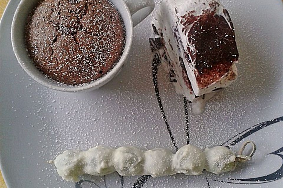 Schokoladenkuchen mit flüssigem Kern à la Italia