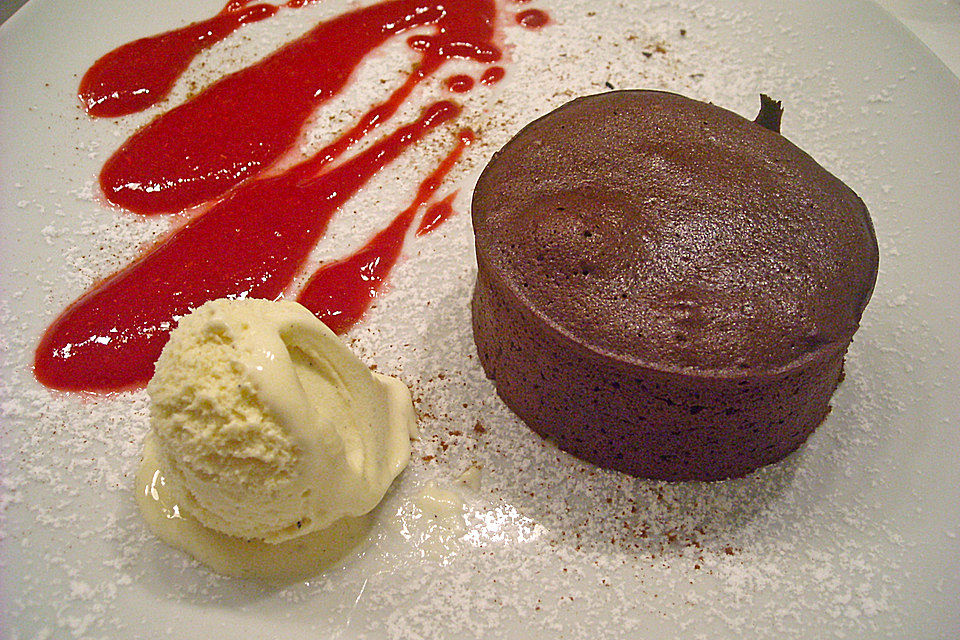 Schokoladenkuchen mit flüssigem Kern à la Italia