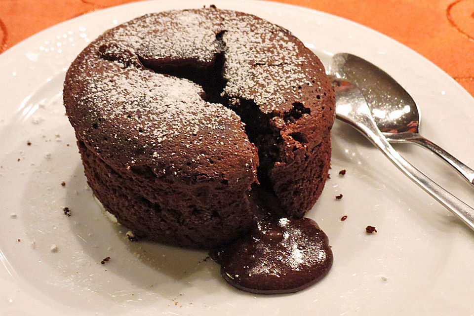 Schokoladenkuchen mit flüssigem Kern à la Italia