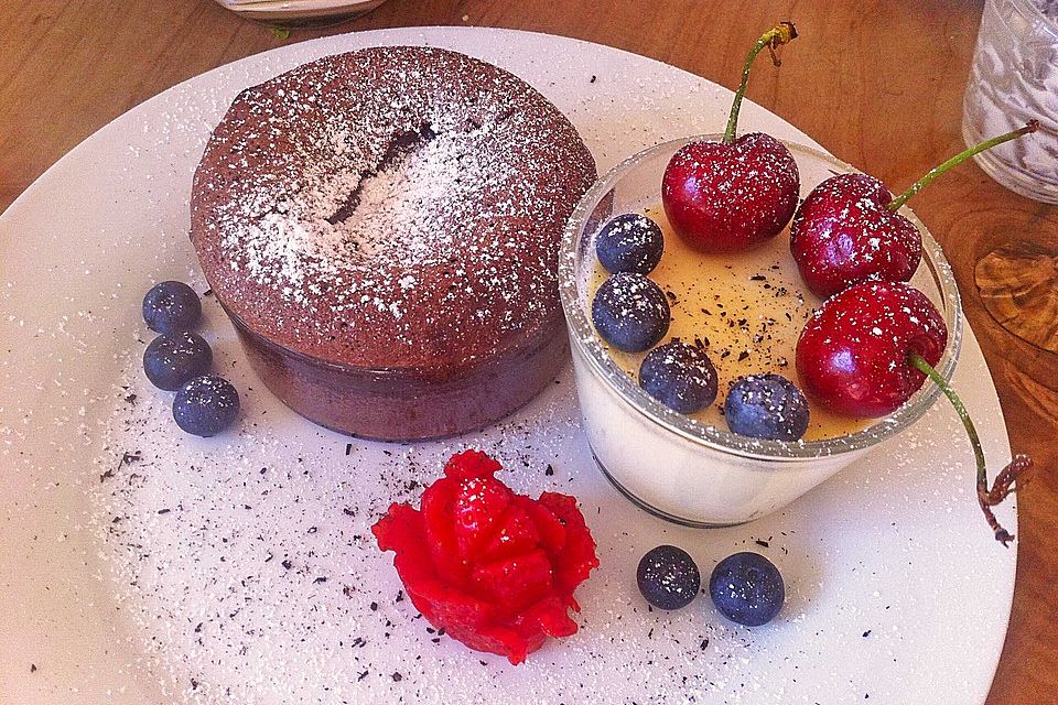 Schokoladenkuchen mit flüssigem Kern à la Italia