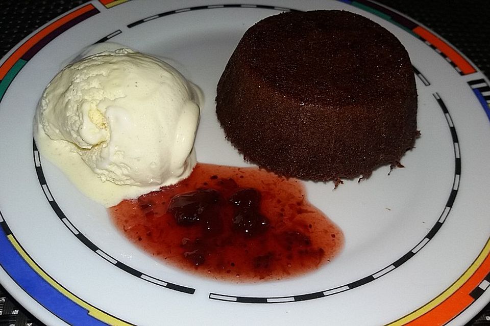 Schokoladenkuchen mit flüssigem Kern à la Italia