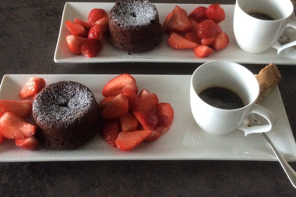 Schokoladenkuchen mit flüssigem Kern à la Italia