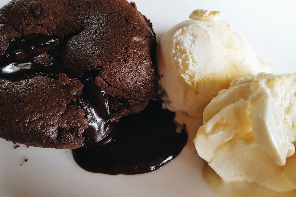 Schokoladenkuchen mit flüssigem Kern à la Italia