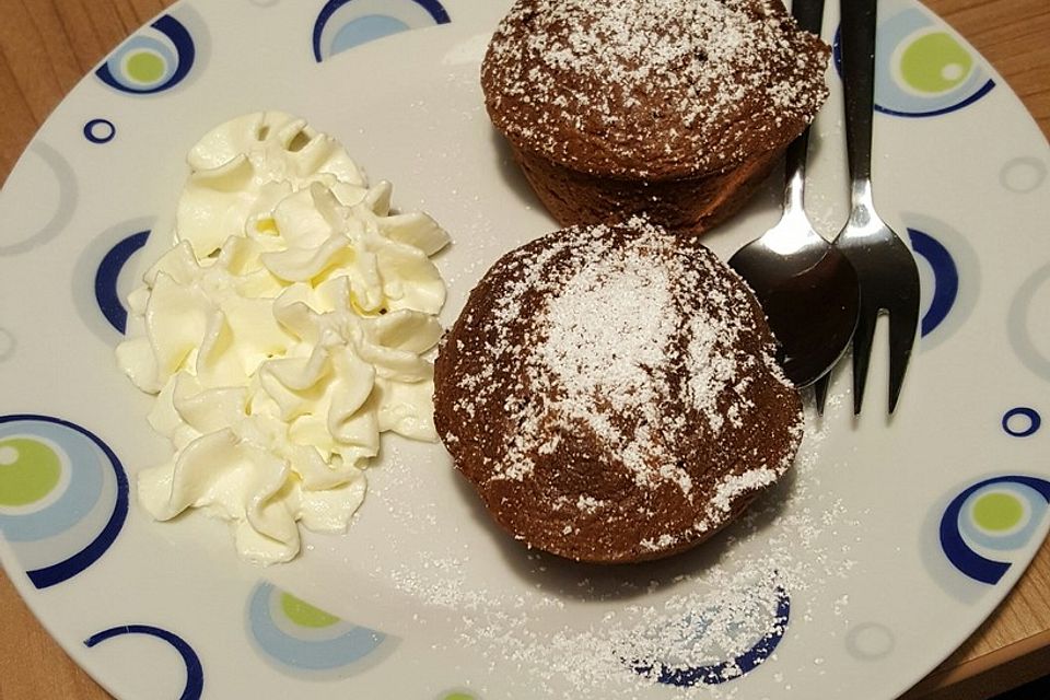 Schokoladenkuchen mit flüssigem Kern à la Italia